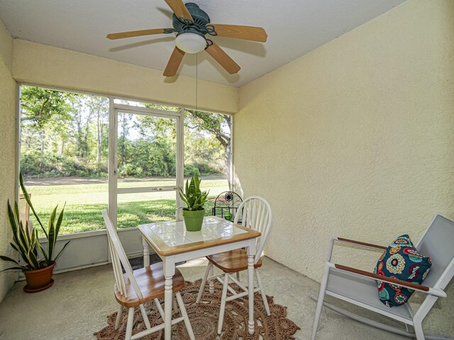 946 S Easy St, Sebastian, FL 32958 - sunroom with a healthy amount of sunlight and ceiling fan