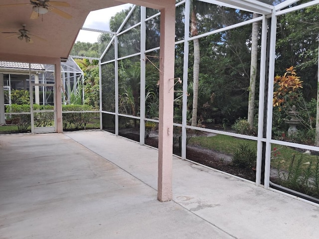 7260 SE Magellan Ln, Stuart, FL 34997 - unfurnished sunroom with ceiling fan
