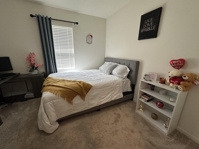 bedroom featuring carpet