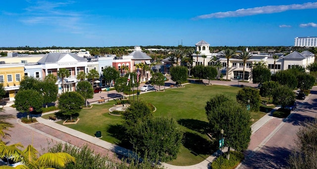bird's eye view with a residential view