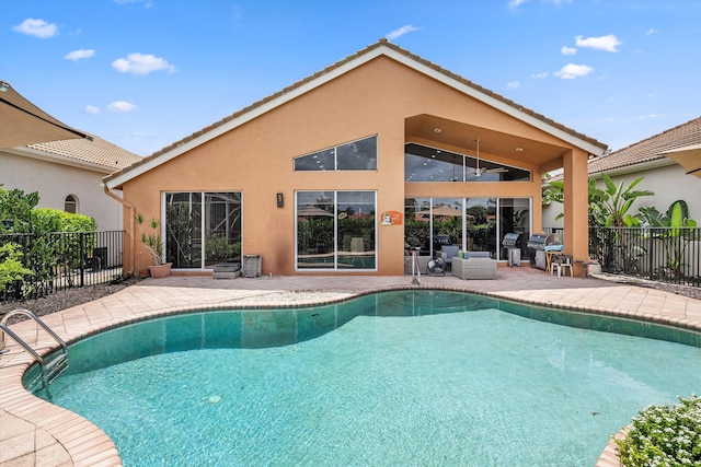 10786 Greenbriar Villa Dr, Lake Worth, FL 33449 - view of swimming pool featuring a patio, fence, a fenced in pool, and a grill