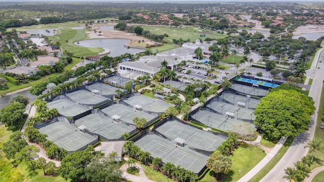 10786 Greenbriar Villa Dr, Lake Worth, FL 33449 - birds eye view of property with view of golf course and a water view