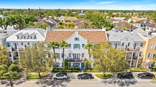 bird's eye view with a residential view