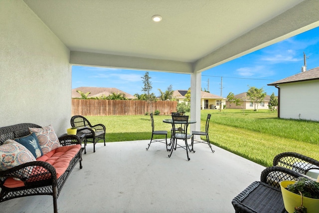 view of patio with fence