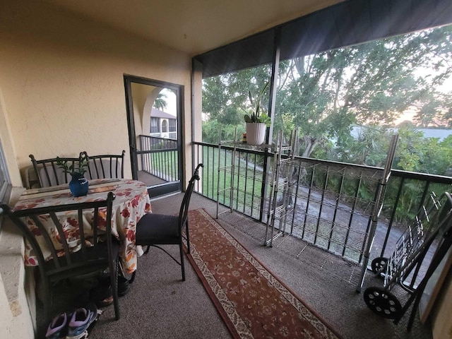 view of sunroom