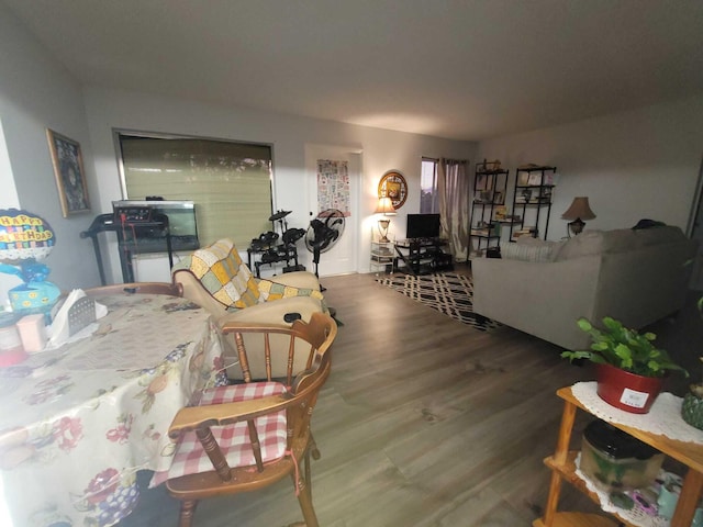 interior space featuring wood finished floors