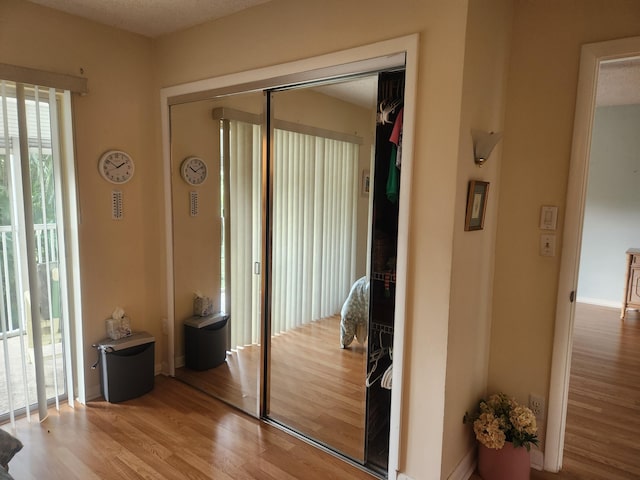 interior space with wood finished floors