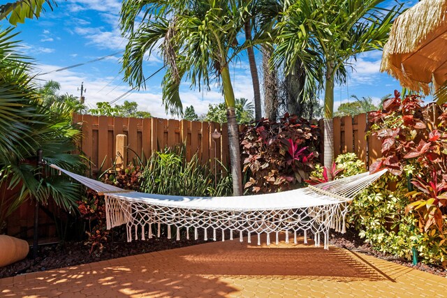 view of patio / terrace with fence