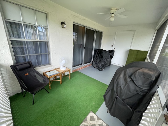 view of patio / terrace with ceiling fan