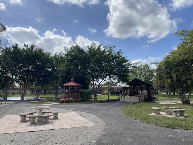 view of property's community featuring a gazebo