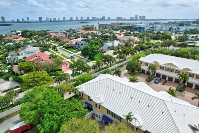 aerial view with a view of city