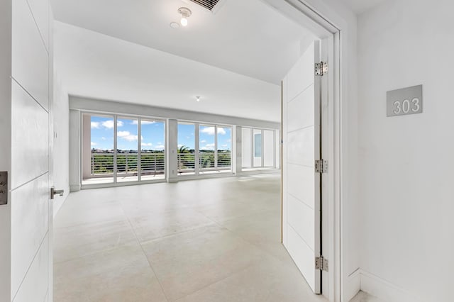 empty room with concrete floors