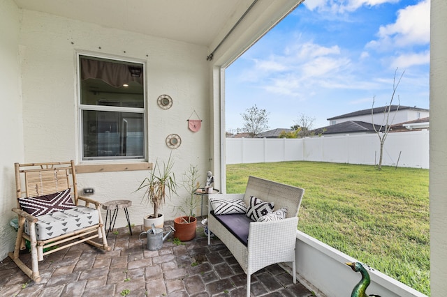 view of patio with fence