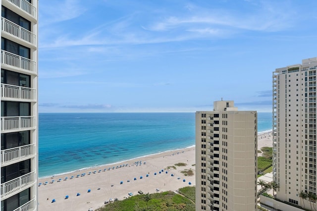 water view featuring a view of the beach