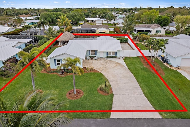 birds eye view of property featuring a residential view