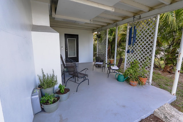 view of patio / terrace with covered porch