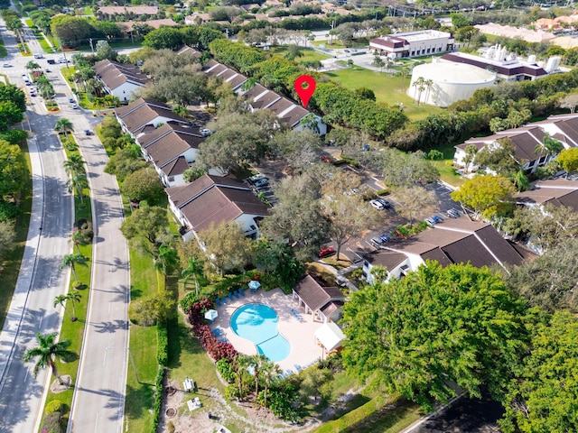 bird's eye view featuring a residential view