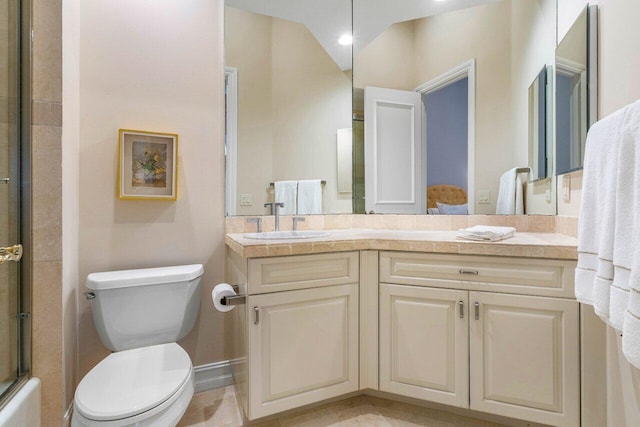 7500 Marsh Cv, Palm Beach Gardens, FL 33418 - full bathroom featuring vanity and an enclosed shower