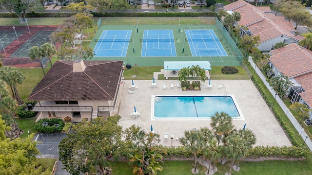 birds eye view of property