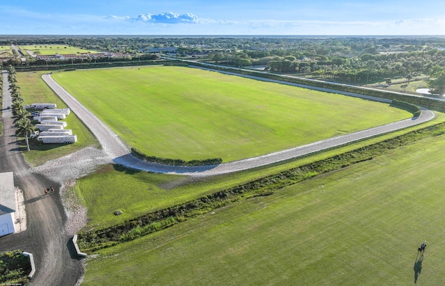 drone / aerial view with a rural view