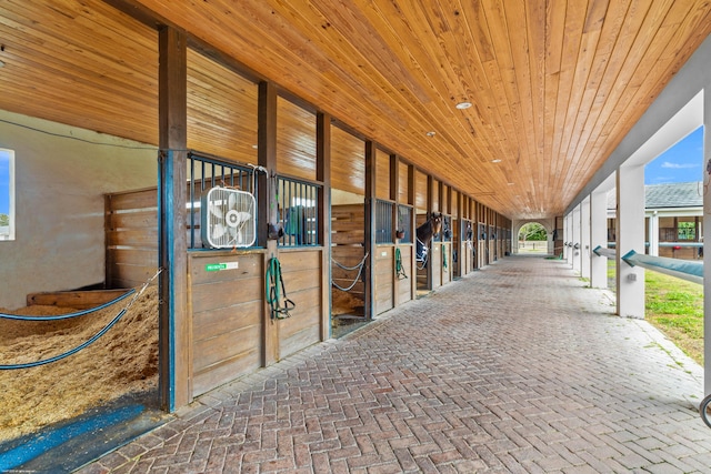 view of horse barn