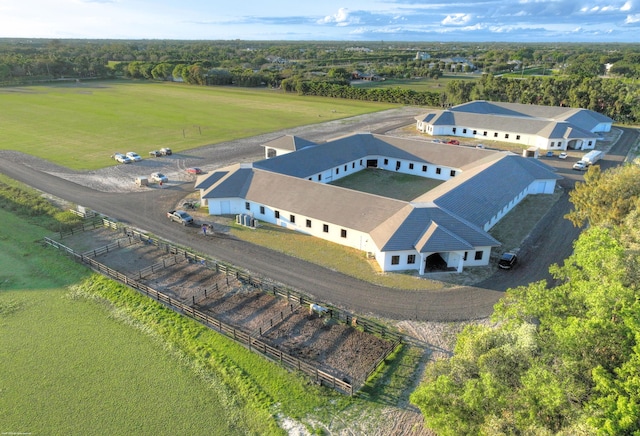 bird's eye view featuring a rural view