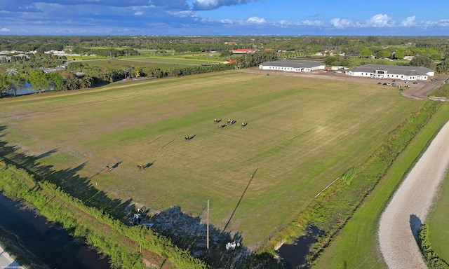 bird's eye view with a rural view