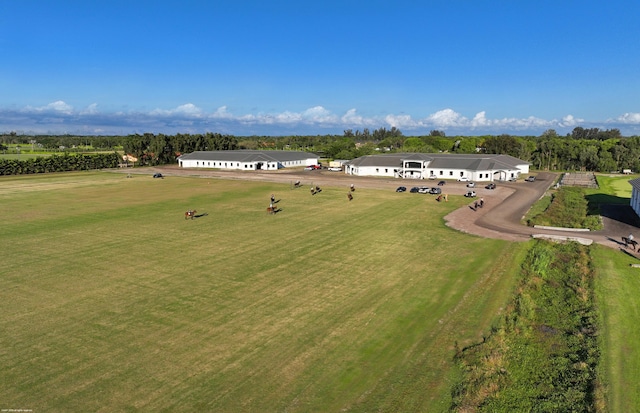 bird's eye view with a rural view