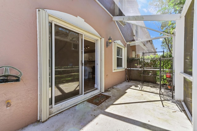 view of sunroom