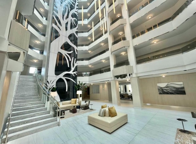 lobby with stairway