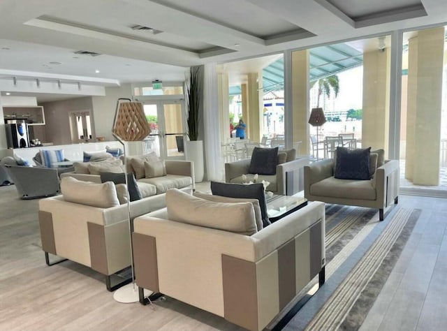building lobby with visible vents
