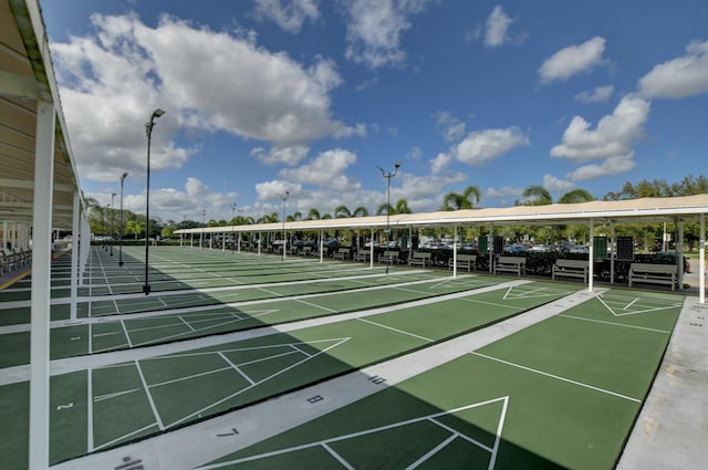 view of community featuring shuffleboard