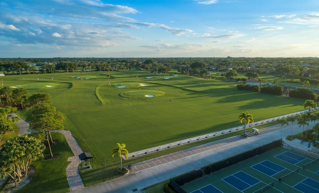 bird's eye view featuring view of golf course