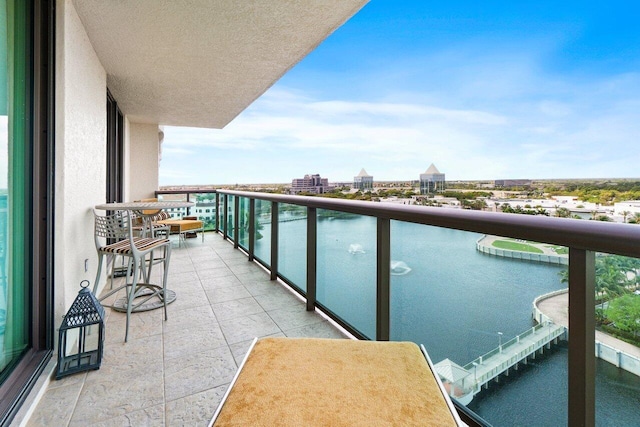 balcony featuring a view of city