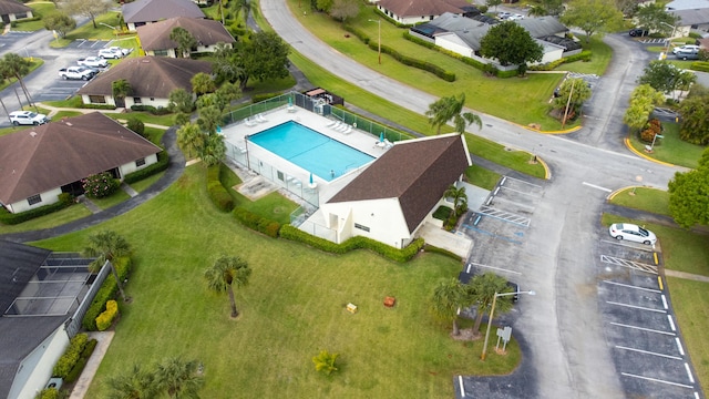 aerial view featuring a residential view