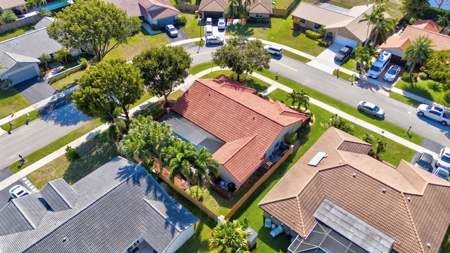 bird's eye view with a residential view