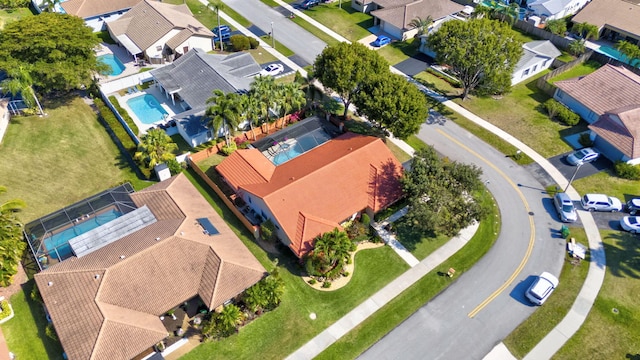 bird's eye view with a residential view