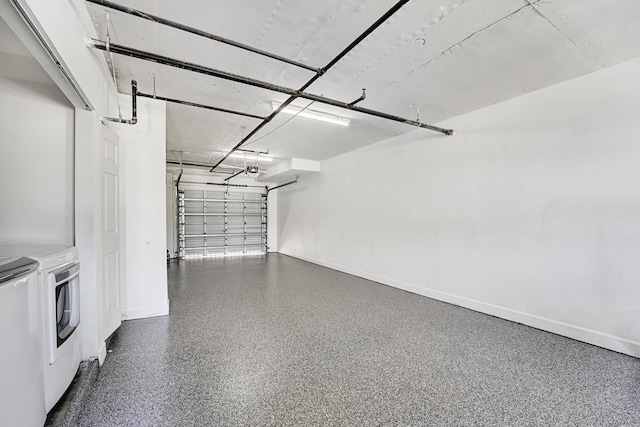 garage featuring separate washer and dryer