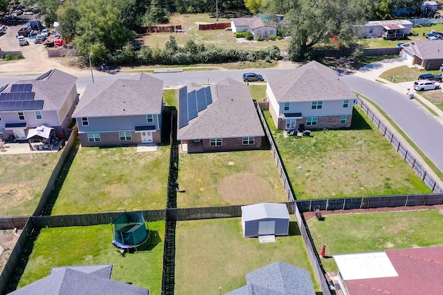 aerial view with a residential view
