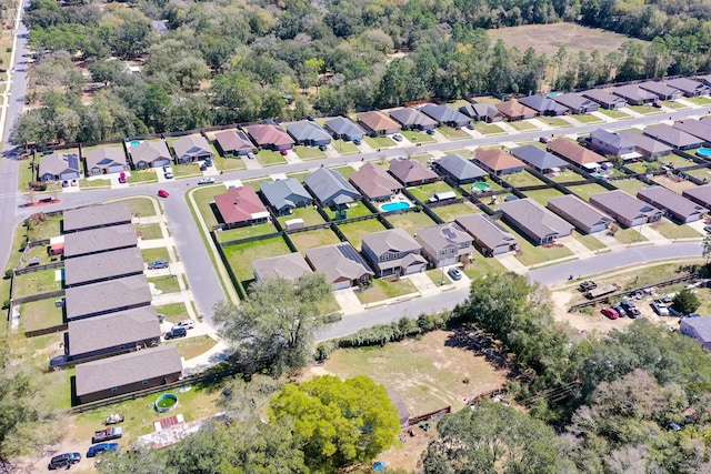aerial view with a residential view