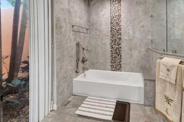 full bathroom with bathtub / shower combination