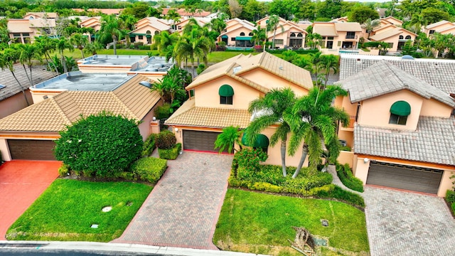 aerial view with a residential view