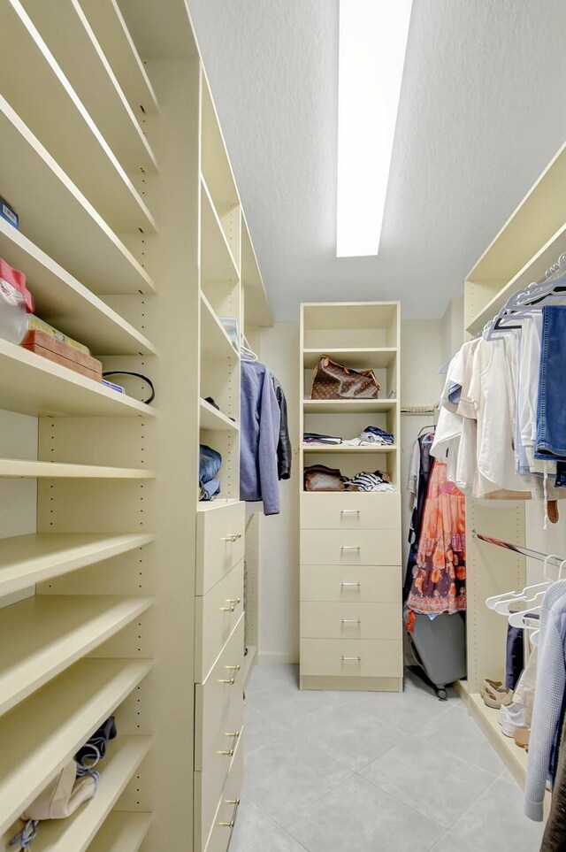 view of walk in closet