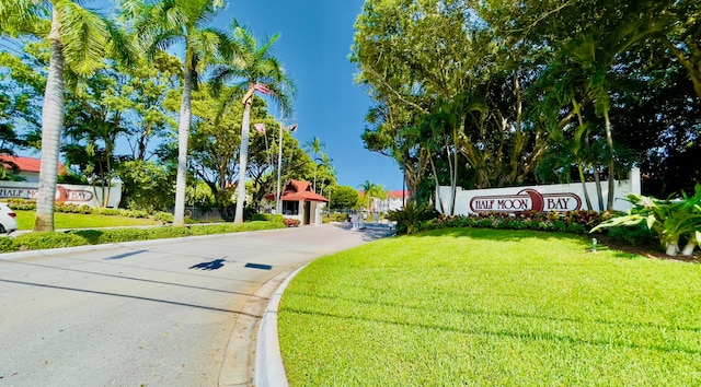 view of street with curbs