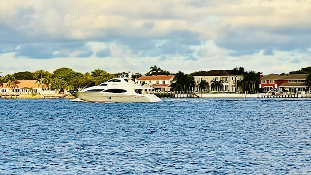 property view of water with a residential view