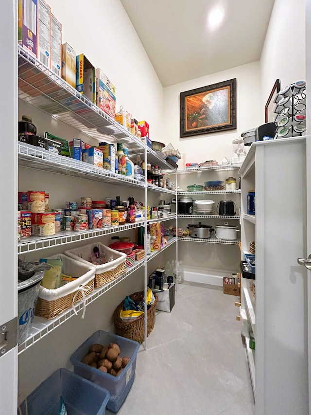 view of pantry