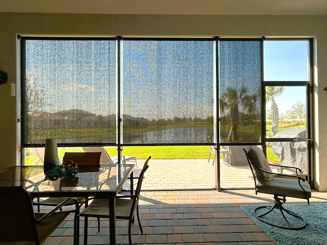 view of sunroom