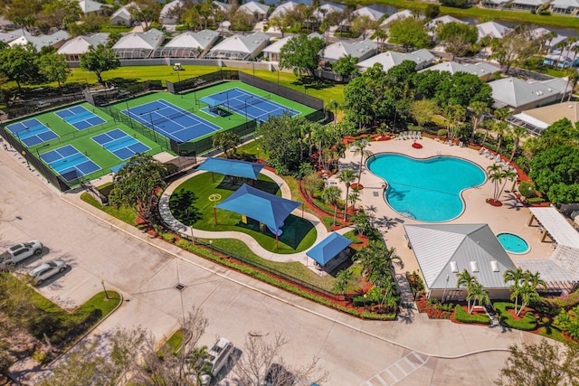 bird's eye view featuring a residential view