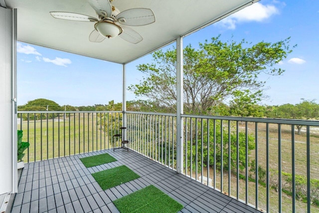 5700 NW 2nd Ave Unit 401, Boca Raton, FL 33487 - balcony featuring a ceiling fan