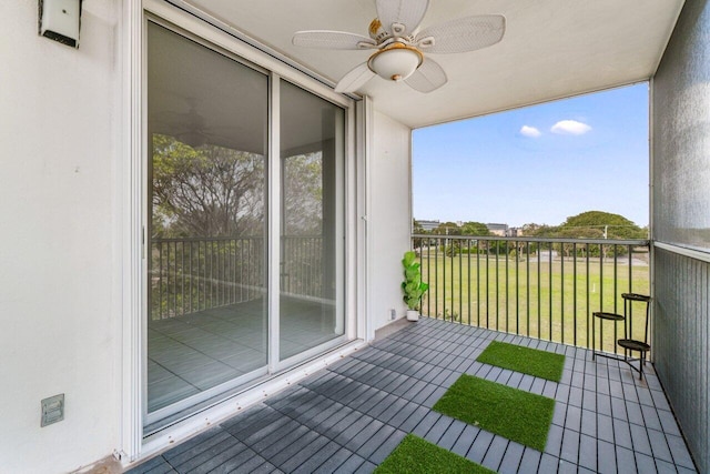 5700 NW 2nd Ave Unit 401, Boca Raton, FL 33487 - balcony with a ceiling fan